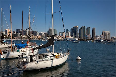 sailboat yacht not people - View of San Diego from North West, San Diego, California, USA Stock Photo - Rights-Managed, Code: 700-03644870