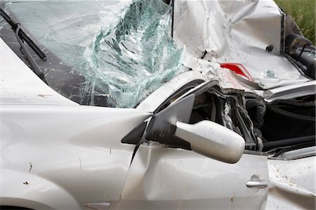 Smashed Car Fotografie stock - Rights-Managed, Codice: 700-03644906