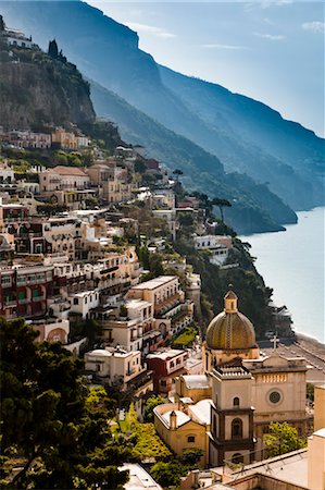 salerno - Blick auf Positano an der Amalfiküste, Kampanien, Italien Stockbilder - Lizenzpflichtiges, Bildnummer: 700-03641059