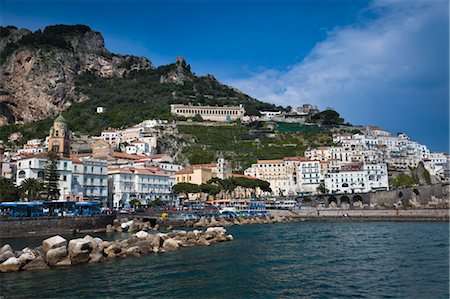 salerne - Vue d'Amalfi, Campanie, Italie Photographie de stock - Rights-Managed, Code: 700-03641071