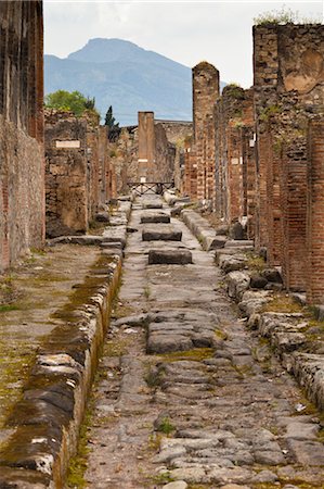 View of Street in Pompeii, Campania, Italy Stock Photo - Rights-Managed, Code: 700-03641116