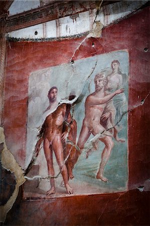 fresco europe art - Fresco at Herculaneum, Campania, Italy Stock Photo - Rights-Managed, Code: 700-03641128