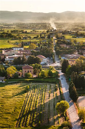 road aerial view - Spello, Umbria, Italy Stock Photo - Rights-Managed, Code: 700-03641135