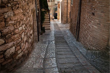 street walls - Cobblestone Street in Spello, Umbria, Italy Stock Photo - Rights-Managed, Code: 700-03641141