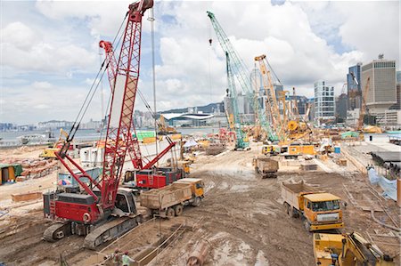 Construction On Queen's Pier, Hong Kong, China Foto de stock - Con derechos protegidos, Código: 700-03654444