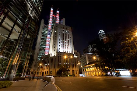 Hong Kong Island at Night, Hong Kong, China Foto de stock - Con derechos protegidos, Código: 700-03654442