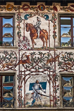 Building Detail, Lucerne, Switzerland Foto de stock - Con derechos protegidos, Código: 700-03654585