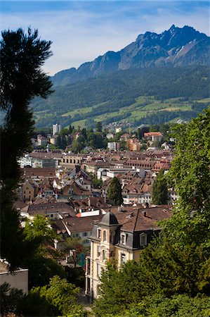 Paysage urbain de Lucerne, Suisse Photographie de stock - Rights-Managed, Code: 700-03654594