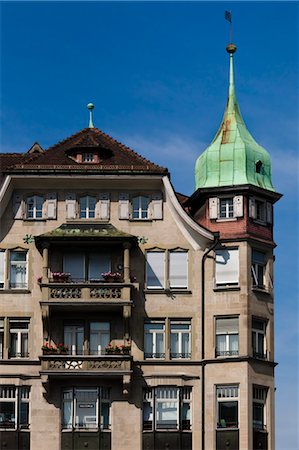 Gros plan de bâtiment, Lucerne, Suisse Photographie de stock - Rights-Managed, Code: 700-03654598