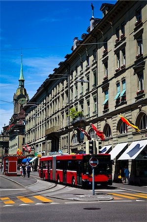 european people with flag - Street Scene, Bern, Switzerland Stock Photo - Rights-Managed, Code: 700-03654614