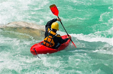 stromschnelle - Kajak am Fluss Soca, Slowenien Stockbilder - Lizenzpflichtiges, Bildnummer: 700-03659240