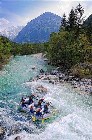 snowy river - White Water Rafting on Soca River, Slovenia Foto de stock - Direito Controlado, Número: 700-03659242