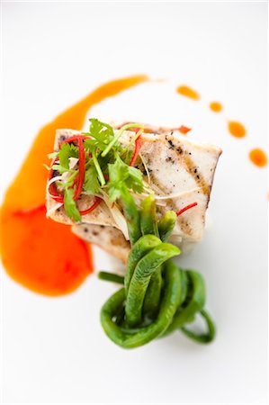 seafood sauce - Grilled Spanish Mackerel Stock Photo - Rights-Managed, Code: 700-03665781