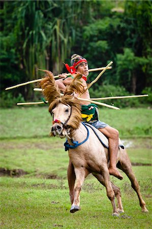 solo indonesia - Pasola Warrior, Sumba, Indonesia Stock Photo - Rights-Managed, Code: 700-03665828