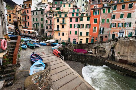 exterior ramp building - Riomaggiore, Cinque Terre, Province of La Spezia, Ligurian Coast, Italy Stock Photo - Rights-Managed, Code: 700-03660065