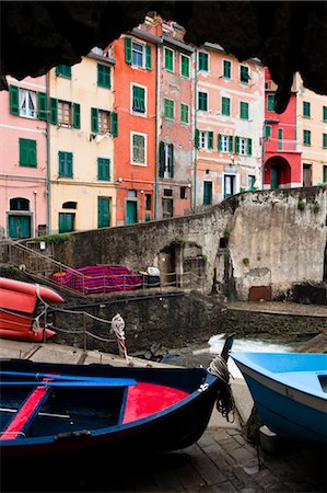 riviera - Rowboats, Riomaggiore, Cinque Terre, Province of La Spezia, Ligurian Coast, Italy Stock Photo - Rights-Managed, Code: 700-03660068