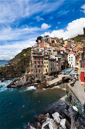Riomaggiore, Cinque Terre, Province de La Spezia, côte ligure, Italie Photographie de stock - Rights-Managed, Code: 700-03660062