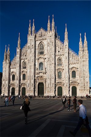 duomo - Milan Cathedral, Milan, Province of Milan, Lombardy, Italy Foto de stock - Direito Controlado, Número: 700-03660124