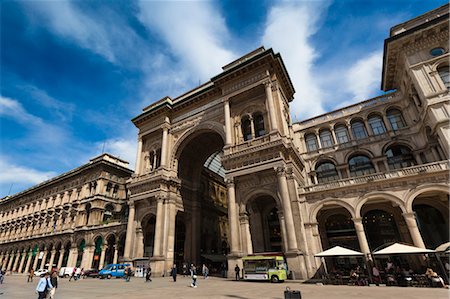 retail facade architecture - Galleria Vittorio Emanuele II, Milan, Province of Milan, Lombardy, Italy Stock Photo - Rights-Managed, Code: 700-03660133