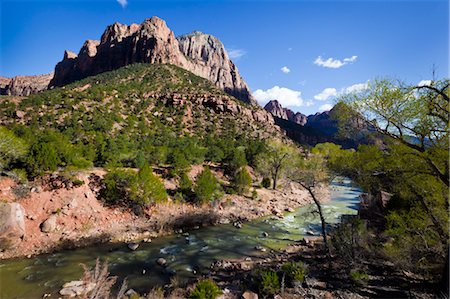 patrick chatelain - River and Towers of the Virgin, Zion National Park, Utah, USA Foto de stock - Con derechos protegidos, Código: 700-03685765