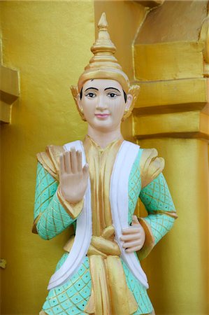 frank rossbach - Buddha Statue, Shwedagon Pagoda, Rangoon, Myanmar Foto de stock - Con derechos protegidos, Código: 700-03685802