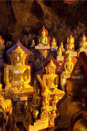 Statues of Buddha, Pindaya Caves, Shan State, Myanmar Stock Photo - Rights-Managed, Code: 700-03685818