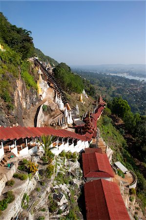 pindaya - Stairs to Pindaya Caves, Pindaya, Shan State, Myanmar Stock Photo - Rights-Managed, Code: 700-03685820