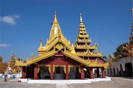 pagoda - Shwedagon Pagoda, Rangoon, Myanmar Foto de stock - Con derechos protegidos, Código: 700-03685863