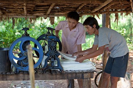 Men Making Rubber, Myanmar Stock Photo - Rights-Managed, Code: 700-03685929