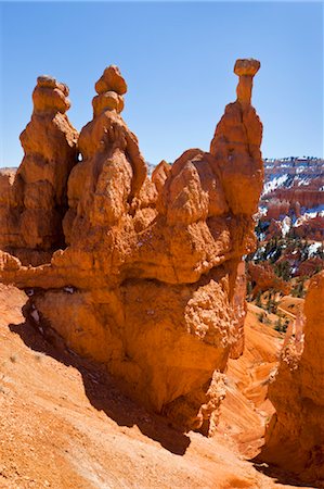 Formation de roche de grès rouge, Parc National de Bryce Canyon, Utah, USA Photographie de stock - Rights-Managed, Code: 700-03686014