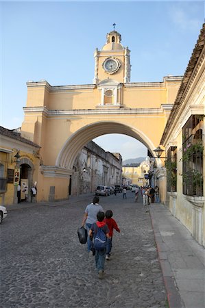 ruins people - Santa Catalina Arch, Antigua Guatemala, Guatemala Stock Photo - Rights-Managed, Code: 700-03686247