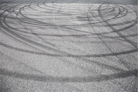 road backgrounds - Tire Tracks, Eiken, Vest-Agder, Norway Stock Photo - Rights-Managed, Code: 700-03682077
