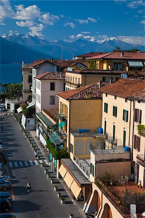 Vue d'ensemble du Bellagio, lac de Côme, Lombardie, Italie Photographie de stock - Rights-Managed, Code: 700-03696818