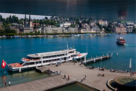 ferry dock - Ferry, Lucerne, Switzerland Stock Photo - Rights-Managed, Code: 700-03696864