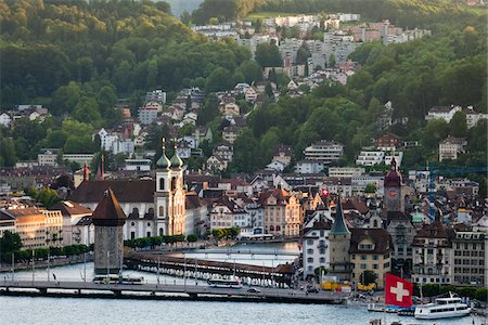 simsearch:700-03654572,k - Cityscape of Lucerne, Switzerland Fotografie stock - Rights-Managed, Codice: 700-03696861