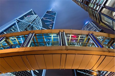 district financier - Couverte Walkway, Financial District, Hong Kong, Chine Photographie de stock - Rights-Managed, Code: 700-03697980