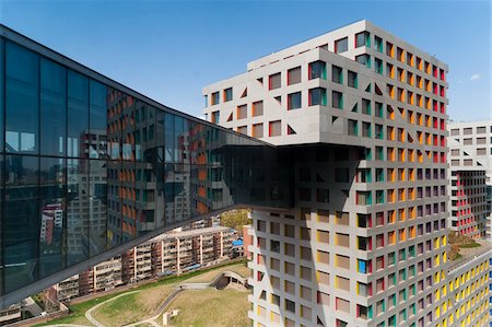 enclosed walkway - Linked Hybrid Housing Complex, Beijing, China Stock Photo - Rights-Managed, Code: 700-03698043