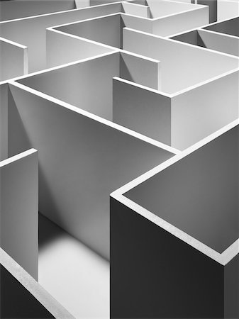 directional abstract - Empty Maze Stock Photo - Rights-Managed, Code: 700-03698128