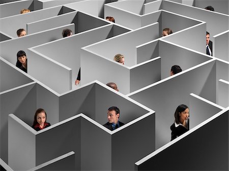 People in Large Maze Stock Photo - Rights-Managed, Code: 700-03698129