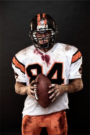 Portrait of Football Player in Studio Stock Photo - Rights-Managed, Code: 700-03698187