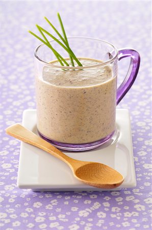 finishing touch food - Mushroom Soup in Mug Stock Photo - Rights-Managed, Code: 700-03698237