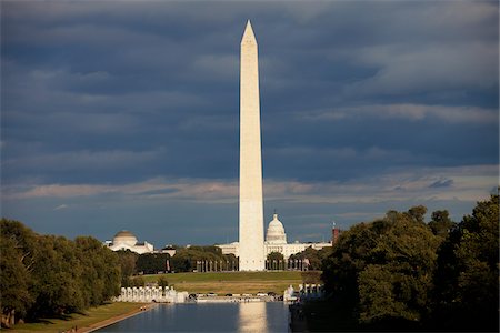 presidenziale - Washington Monument and Capitol Building, Washington D.C., USA Fotografie stock - Rights-Managed, Codice: 700-03698265