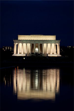 simsearch:700-01955738,k - Lincoln Memorial at Night, Washington, D.C., USA Stock Photo - Rights-Managed, Code: 700-03698269