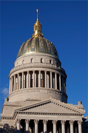 state capital (city) - West Virginia Capitol Building, Charleston, West Virginia, USA Stock Photo - Rights-Managed, Code: 700-03698353