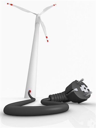 renewable - Wind Turbine with Plug Stock Photo - Rights-Managed, Code: 700-03698430