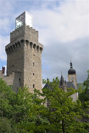 simsearch:700-03720194,k - Rothschild Castle Tower, Waidhofen an der Ybbs, Lower Austria, Austria Foto de stock - Con derechos protegidos, Código: 700-03720196