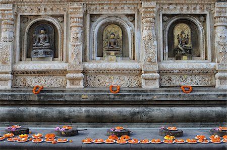 Flower Offerings at Mahabodhi Temple, Bodh Gaya, Gaya District, Bihar, India Stock Photo - Rights-Managed, Code: 700-03737491