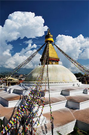 Stupa at Boudhanath, Bagmati Zone, Madhyamanchal, Nepal Fotografie stock - Rights-Managed, Codice: 700-03737504