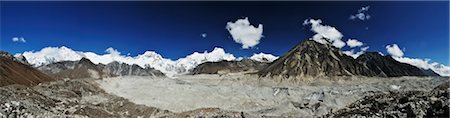 Cho Oyu et Ngozumpa Glacier, Parc National de Sagarmatha, le District de Solukhumbu, Zone de Sagarmatha (Népal) Photographie de stock - Rights-Managed, Code: 700-03737517