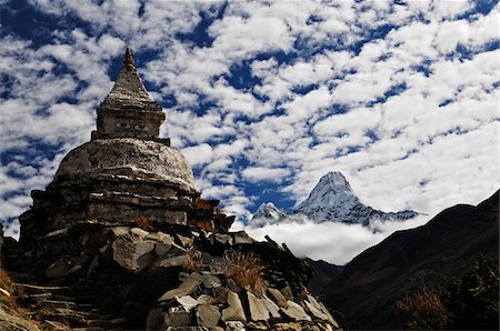 Ama Dablam, Sagarmatha National Park, Solukhumbu District, Sagarmatha Zone, Nepal Foto de stock - Direito Controlado, Número: 700-03737527